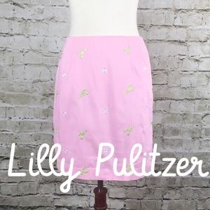 Lilly Pulitzer Lobster Daisy Print Skirt (Size 6)